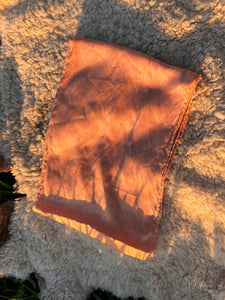 peachy plant dyed silk scarf