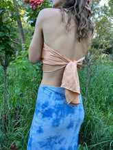 Load image into Gallery viewer, peachy plant dyed silk scarf