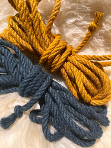 botanically dyed jute ropes