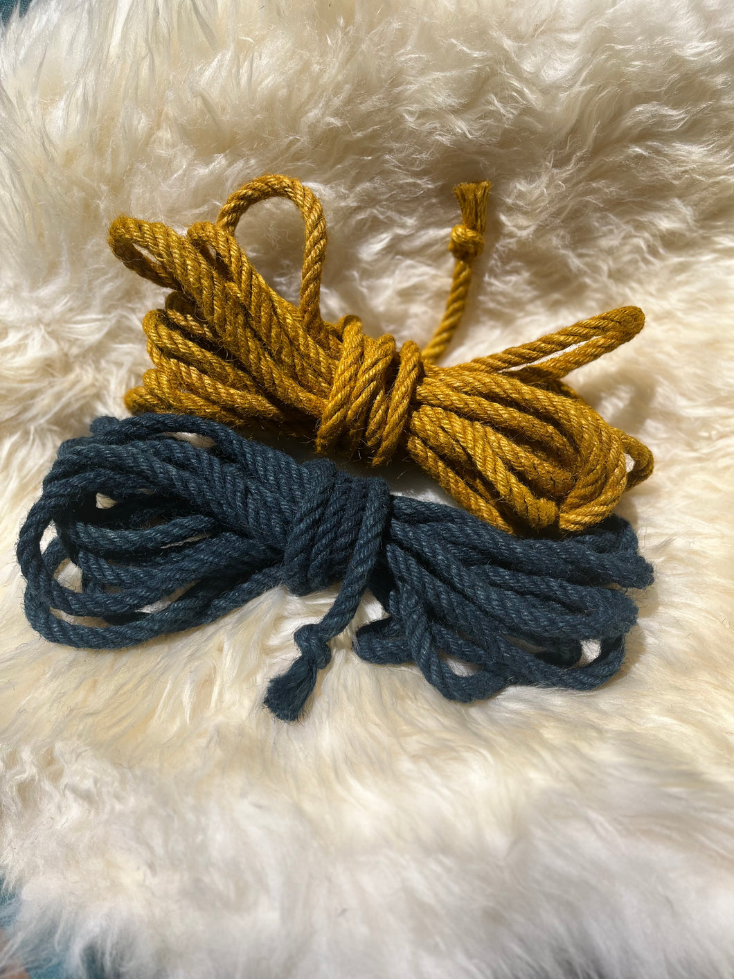 botanically dyed jute ropes