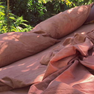 botanically dyed organic bedding set