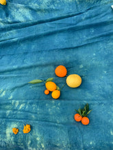 Load image into Gallery viewer, organic linen bed cover botanically hand dyed